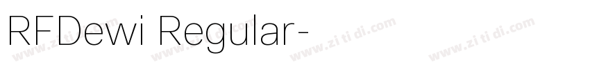 RFDewi Regular字体转换